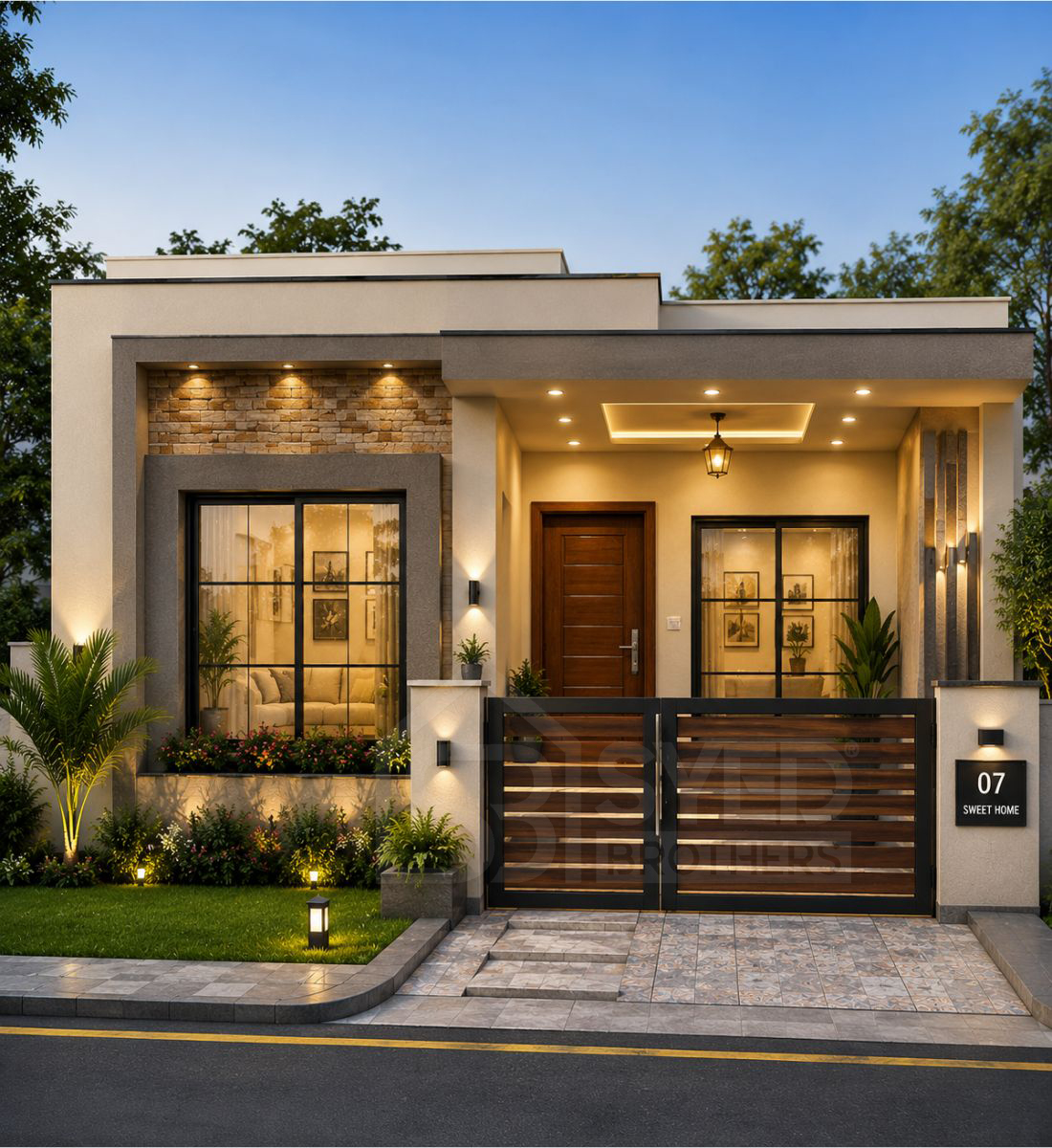 Single Story 5 Marla House Design
